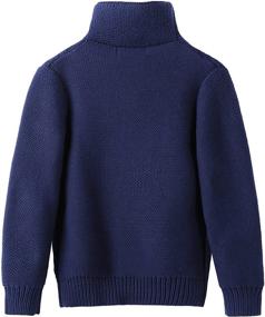 img 3 attached to 🧥 Boys' Turtleneck Diamond Cardigan Outerwear Sweaters by Cardigans