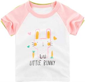 img 1 attached to DEEKEY Toddler Short Sleeve T Shirts: Stylish Graphic Girls' Clothing for Tops, Tees & Blouses