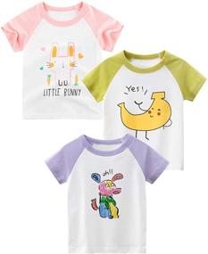 img 4 attached to DEEKEY Toddler Short Sleeve T Shirts: Stylish Graphic Girls' Clothing for Tops, Tees & Blouses