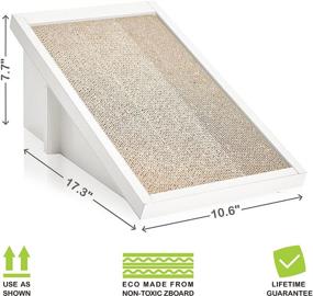 img 3 attached to 🔼 High-Quality Incline Wedge Cat Scratcher: Way Basics Premium zBoard Lasts 5x Longer, Reversible Ramp with Silvervine Organic Super Catnip - Multiple Colors Available