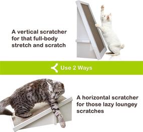 img 2 attached to 🔼 High-Quality Incline Wedge Cat Scratcher: Way Basics Premium zBoard Lasts 5x Longer, Reversible Ramp with Silvervine Organic Super Catnip - Multiple Colors Available