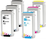 🖨️ aocaiink hp 72 ink cartridge (newest chip) high yield replacement for hp72 - compatible with latest chips for hp designjet t1100 t1120 t1200 t1300 t2300 t610 t620 t770 t790 t795 - pack of 6 logo