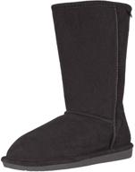 bearpaw emma youth black little boys' boots - stylish and durable footwear for active kids logo