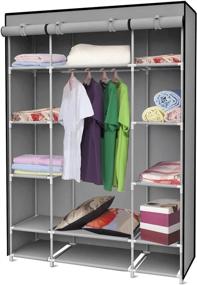 img 3 attached to Organize and Store with Ease: Sunbeam Grey Storage Closet with Shelving