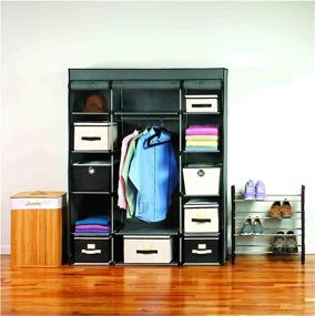 img 1 attached to Organize and Store with Ease: Sunbeam Grey Storage Closet with Shelving