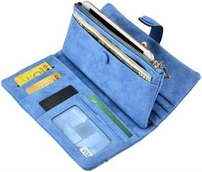 img 3 attached to Leather Wallet Bifold Capacity Organizer Women's Handbags & Wallets in Wallets