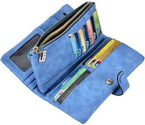 img 2 attached to Leather Wallet Bifold Capacity Organizer Women's Handbags & Wallets in Wallets