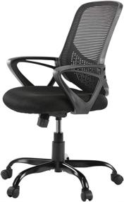 img 3 attached to 🪑 Optimize Your Home Office with Ergonomic Rolling Swivel Mesh Desk Chairs for Adults - Unisex Design