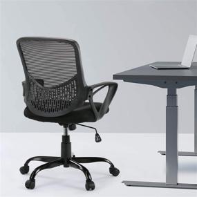 img 1 attached to 🪑 Optimize Your Home Office with Ergonomic Rolling Swivel Mesh Desk Chairs for Adults - Unisex Design