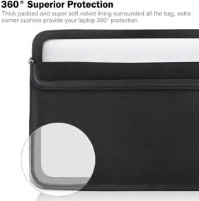 img 2 attached to 💻 Voova Laptop Sleeve Case 11-12 Inch: 360° Protective Cover for Acer Chromebook, MacBook Air, Surface Pro X, Surface Laptop Go, HP/Asus Notebook – Black