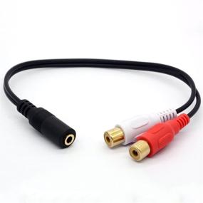 img 3 attached to 🎧 BSHTU 3.5mm to Dual RCA Female Stereo Splitter Cable 8" - Audio Adapter Extender Cord