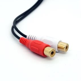 img 1 attached to 🎧 BSHTU 3.5mm to Dual RCA Female Stereo Splitter Cable 8" - Audio Adapter Extender Cord