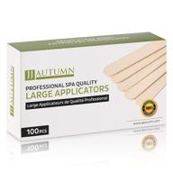 🪒 effortless wax hair removal with jj autumn premium quality wood applicators - natural birch wooden spatulas for hard and soft wax application (large) logo