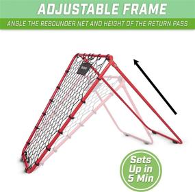 img 1 attached to Adjustable Frame GoSports Basketball Rebounder- Portable Pass Back Training Aid with Rubber Grip Feet, Sandbags - Easy 5 Minute Setup