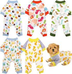 img 4 attached to 🐶 URATOT Puppy Dog Pajamas: Cute and Comfortable Pet Jumpsuits in 5 Styles