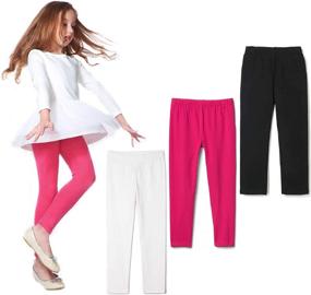 img 4 attached to 👧 White Girls' Clothing: Kids Bron Toddler Leggings 2-Pack - Optimal SEO