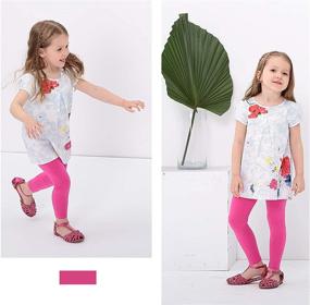 img 2 attached to 👧 White Girls' Clothing: Kids Bron Toddler Leggings 2-Pack - Optimal SEO