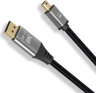 💻 angusplay mini displayport to displayport 1.4 cable: 8k 4k 1080p hdr adapter (6.6ft) for macbook air/pro, surface pro - thunderbolt compatible logo