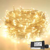 🎄 180ft 500 led christmas string lights: waterproof warm white decorative indoor/outdoor led lights with 8 modes for wedding, party, patio garden, and christmas tree logo