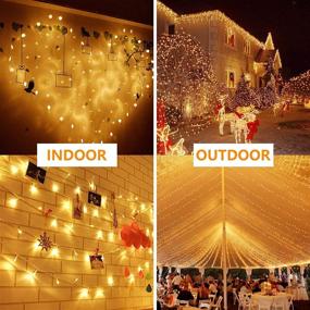 img 1 attached to 🎄 180FT 500 LED Christmas String Lights: Waterproof Warm White Decorative Indoor/Outdoor LED Lights with 8 Modes for Wedding, Party, Patio Garden, and Christmas Tree
