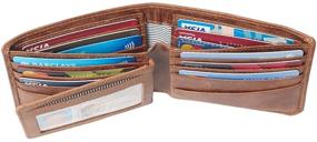 img 1 attached to Genuine Leather Men's Accessories: Wallets, Card Cases & Money Organizers - Stylish, Vintage, and Naturally Classic