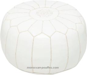 img 3 attached to Moroccan Poufs Ottomans Footstools Unstuffed Home Decor