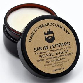 img 4 attached to 🐆 OakCityBeardCo. Snow Leopard Beard Balm - 2 oz - Beard Conditioner with Sandalwood, Peppermint, and Vanilla