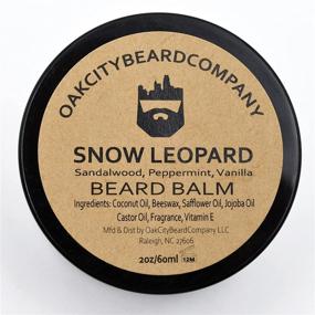 img 3 attached to 🐆 OakCityBeardCo. Snow Leopard Beard Balm - 2 oz - Beard Conditioner with Sandalwood, Peppermint, and Vanilla
