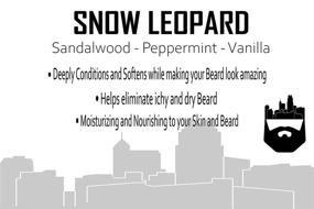 img 2 attached to 🐆 OakCityBeardCo. Snow Leopard Beard Balm - 2 oz - Beard Conditioner with Sandalwood, Peppermint, and Vanilla