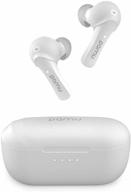 🎧 padmate pamu t6c white: true wireless earbuds with 4 mics, cvc8.0 noise cancelling, waterproof ipx6, touch control, 30h playback - bluetooth headphones logo