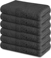 🛀 softile collection bath towels set (22x44inches) pack of 6 - ultra soft 100% cotton bath towels - highly absorbent and luxurious - perfect for pool, home, gym, spa, and hotels - (grey) logo
