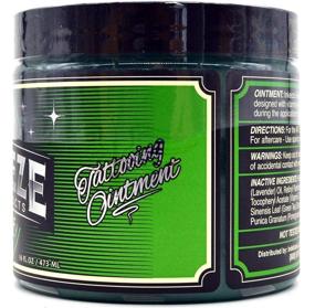 img 1 attached to Ink-eeze Green Glide Tattoo Ointment: Professional Artist Formula, Essential Oils, Vegan, Made in USA, Lavender-Scented, 16oz