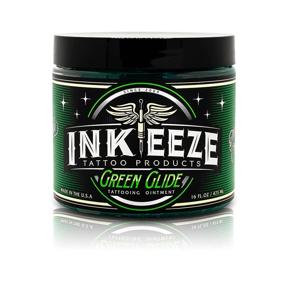 img 4 attached to Ink-eeze Green Glide Tattoo Ointment: Professional Artist Formula, Essential Oils, Vegan, Made in USA, Lavender-Scented, 16oz