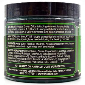 img 2 attached to Ink-eeze Green Glide Tattoo Ointment: Professional Artist Formula, Essential Oils, Vegan, Made in USA, Lavender-Scented, 16oz