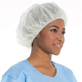 img 1 attached to 🧢 Careoutfit Disposable Bouffant Caps 21 Inches - Spun-bounded Poly Hair Nets (100 Pack)