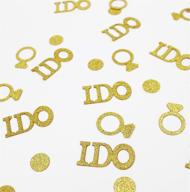 💍 i do gold wedding table confetti with diamond ring & glitter - perfect bachelorette, bridal shower & party decorations logo
