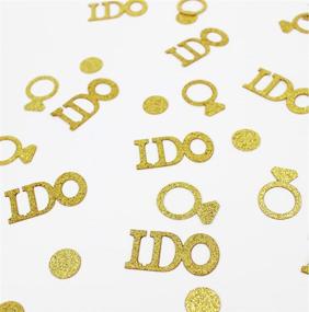 img 4 attached to 💍 I Do Gold Wedding Table Confetti with Diamond Ring & Glitter - Perfect Bachelorette, Bridal Shower & Party Decorations