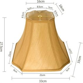 img 3 attached to Абажур Royal Bell для напольной лампы и настольной лампы, античное золото, 6,3x6,3x13x13x10,8 дюймов.