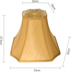 img 2 attached to Абажур Royal Bell для напольной лампы и настольной лампы, античное золото, 6,3x6,3x13x13x10,8 дюймов.