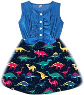 adorable nnxx sleeveless dinosaur playwear dresses for girls - stylish clothing must-have! logo