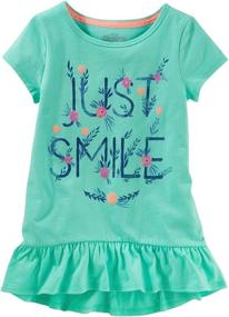 img 2 attached to 👗 OshKosh B'Gosh Girls' Short-Sleeve Tunic Dress