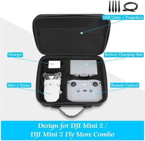 img 3 attached to 🧳 ProCase Carrying Case for DJI Mini 2 Fly More Combo and Accessories - Hard Shockproof Storage Travel Case with Shoulder Strap