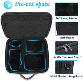 img 2 attached to 🧳 ProCase Carrying Case for DJI Mini 2 Fly More Combo and Accessories - Hard Shockproof Storage Travel Case with Shoulder Strap