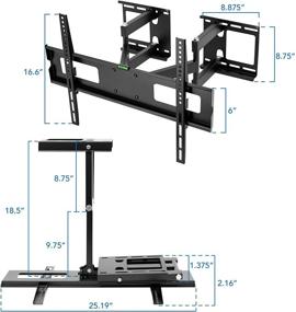 img 2 attached to Полное движение угловая крепление для плоских экранов ТВ - VESA совместимый до 600x400, вместимостью 88 фунтов - Идеальное угловое крепление для ТВ на стену.