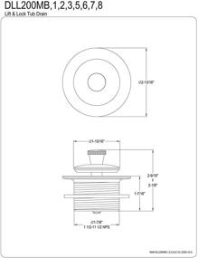 img 1 attached to Kingston Brass Lift and Lock Bath Tub Drain DLL208 - Brushed Nickel Finish