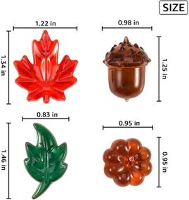 img 3 attached to 84-Piece Assorted Autumn Table Scatters Decor Set - Acrylic Leaves, Mini Pumpkins, Maple Leaves, Acorns, Crystals, Gems - Ideal for Thanksgiving Home Decoration, Vase Filling, and Fall-Themed Events (5 Colors)