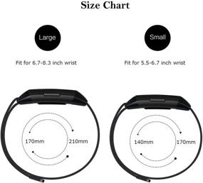 img 2 attached to 📱 3 упаковки металлических браслетов из нержавеющей стали для Fitbit Charge 4 &amp; Charge 3 SE - замена защищенных магнитными замками браслетов для женщин и мужчин - размеры S и L в черном, розовом золоте и серебре