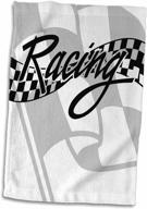 racing black white checkered sports logo