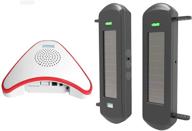 🏡 htzsafe solar wireless driveway alarm system - ultimate diy security perimeter alert system, no wiring or battery replacements, 1/2 mile long transmission, 300 feet wide sensor range, outdoor weatherproof logo