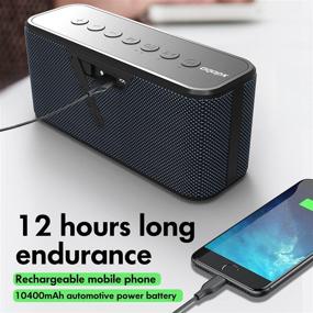 img 2 attached to 🔊 XDOBO 80W Bluetooth Speaker: Portable Outdoor Speakers with 360 HD Surround Sound, Rich Stereo Bass, Power Bank, TWS Mic, IPX5 Waterproof - Blue